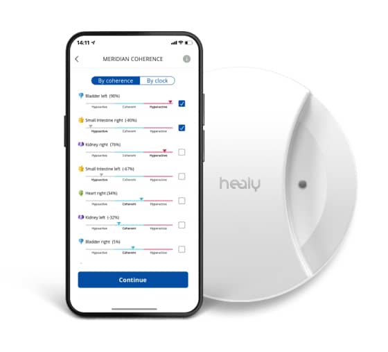 Meridian Programm in der Healy App