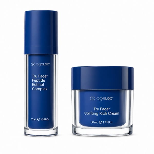 Nu Skin ageloc Tru Face Abend Routine Set mit Retinol und Uplifting Cream Nu Skin ageloc Tru Face Abend Routine Set mit Retinol und Uplifting Cream
