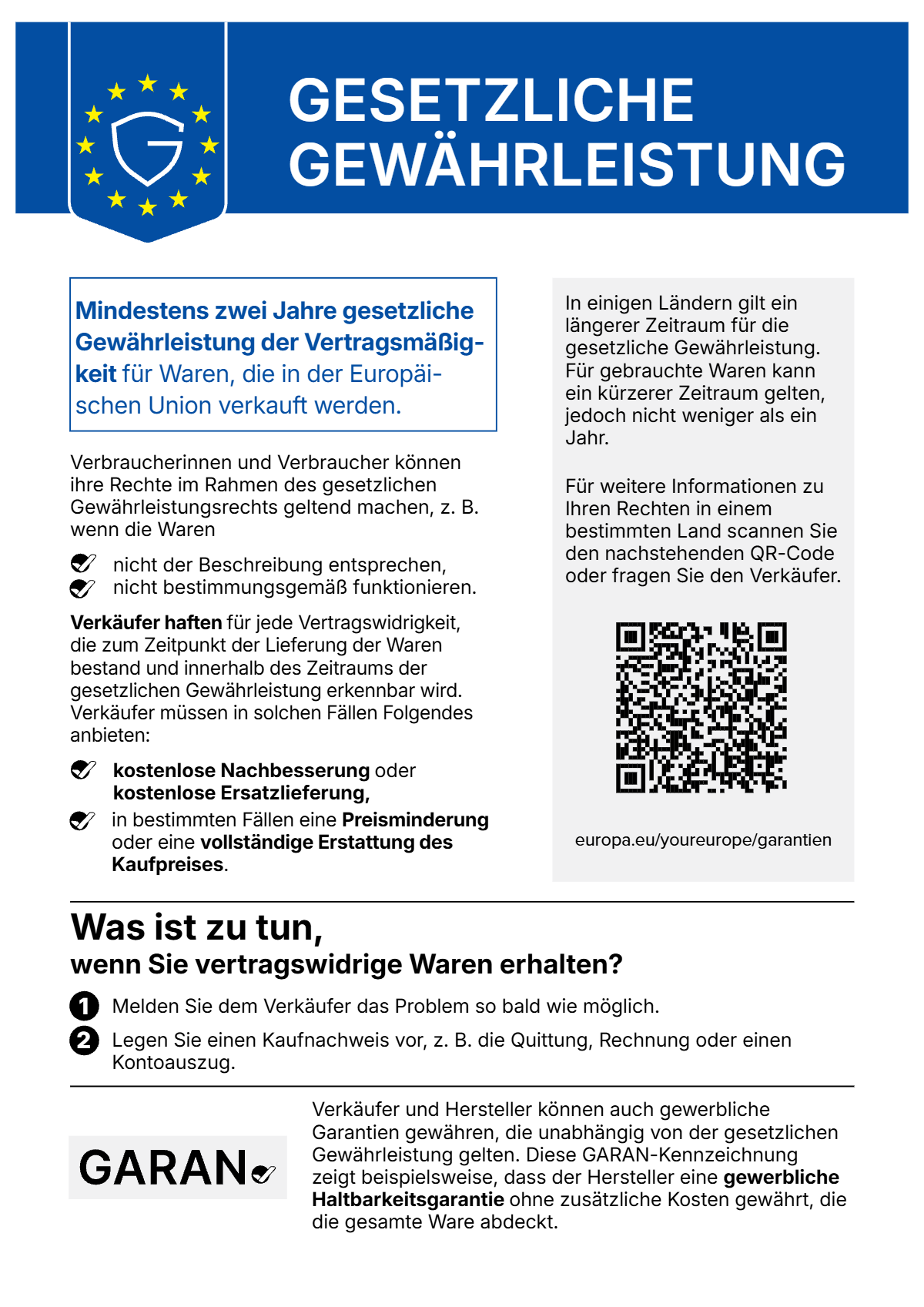 Gesetzliche Gewaehrleistung 1
