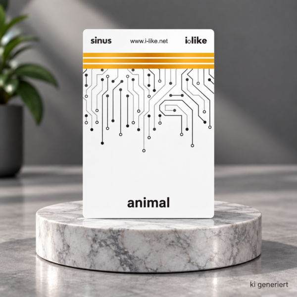 Animal grauer hintergrund i Like Karte
