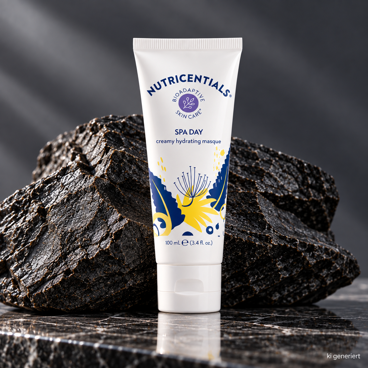Nu Skin Nutricentials Spa Day Maske von Nuskin auf schwarzem Stein Nu Skin Nutricentials Spa Day Maske von Nuskin auf schwarzem Stein