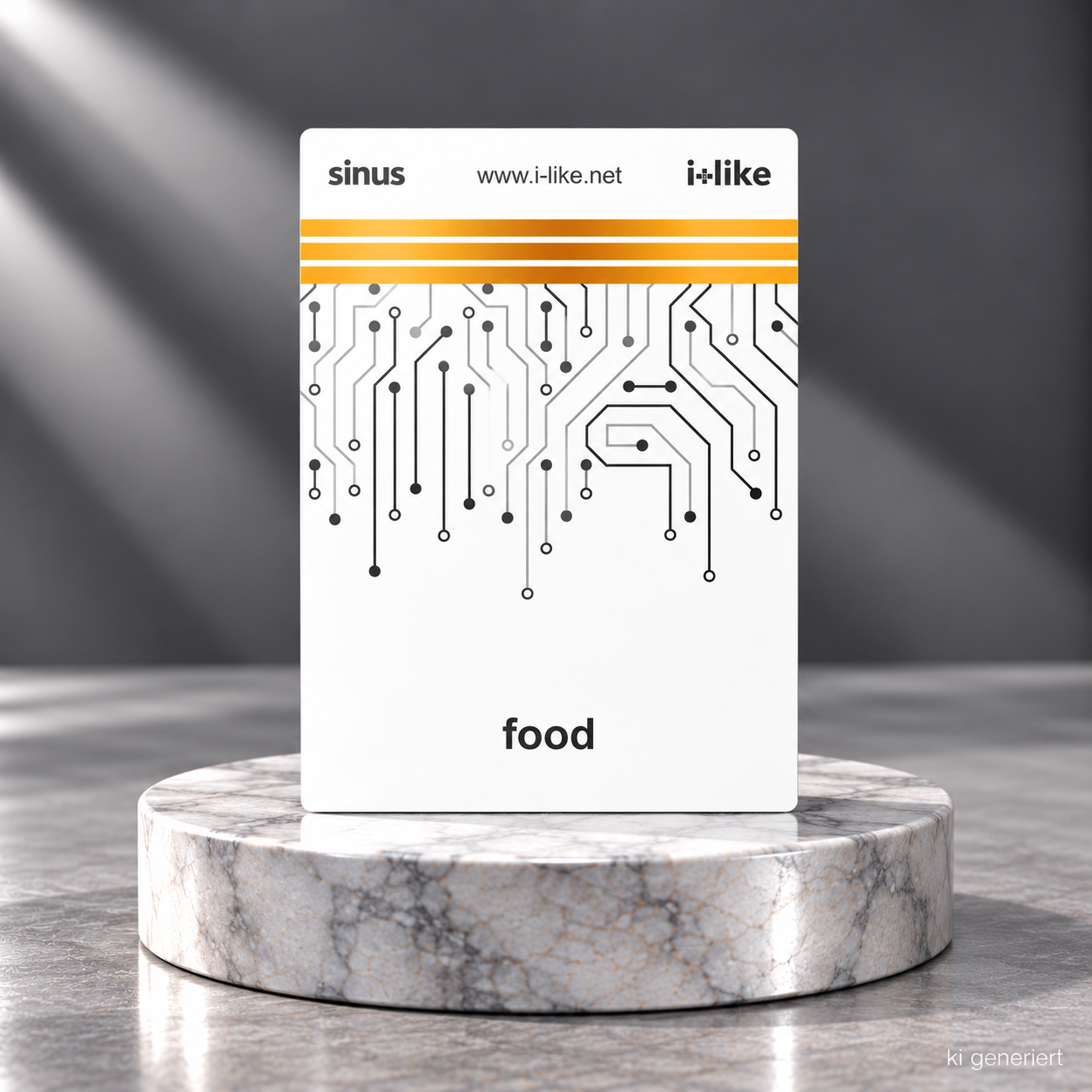 I Like Karte Food auf Sockel I Like Karte Food auf Sockel