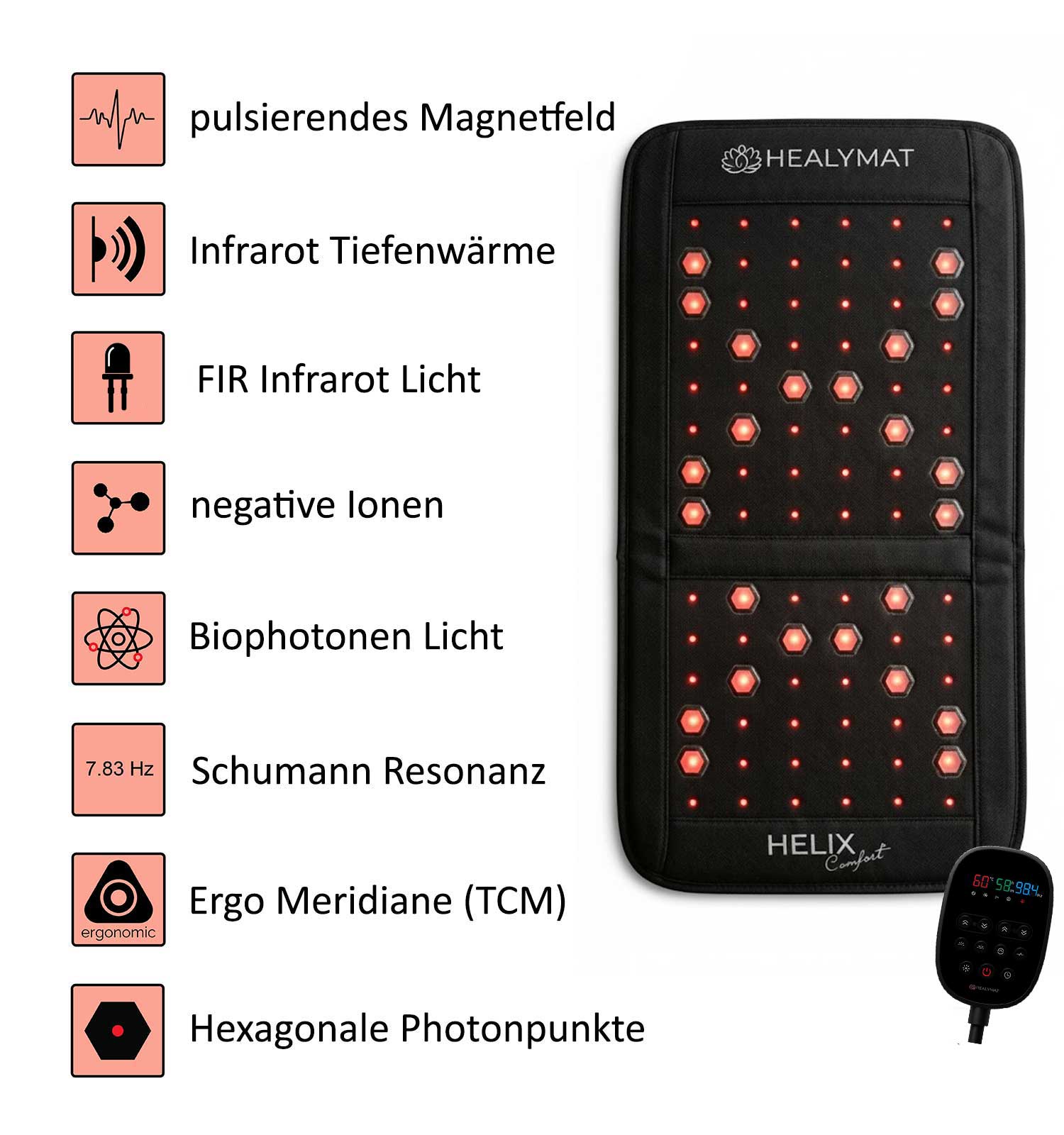 Healymat Frequenzmatte Helix Comfort Mini als Stuhlmatte – 5 % günstiger mit Healymat Rabattcode Beautyteam5