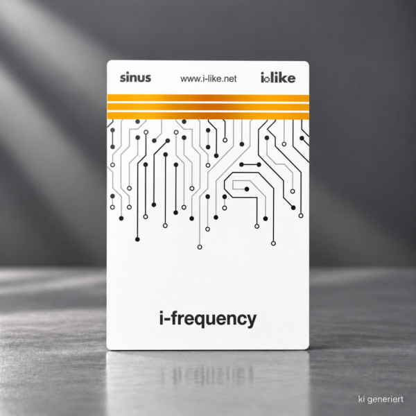 i-frequency Karte im Studiolicht