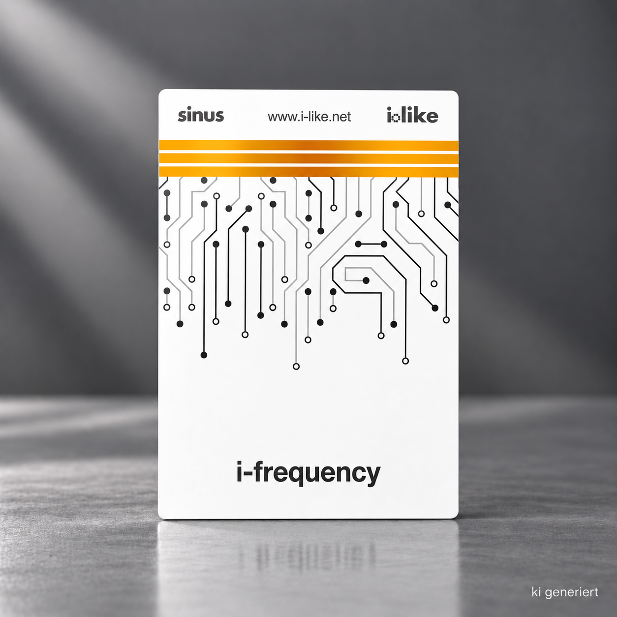 i-frequency Karte im Studiolicht