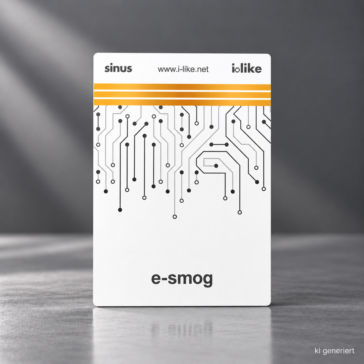 i like E Smog Karte im grauer Hintergrund
